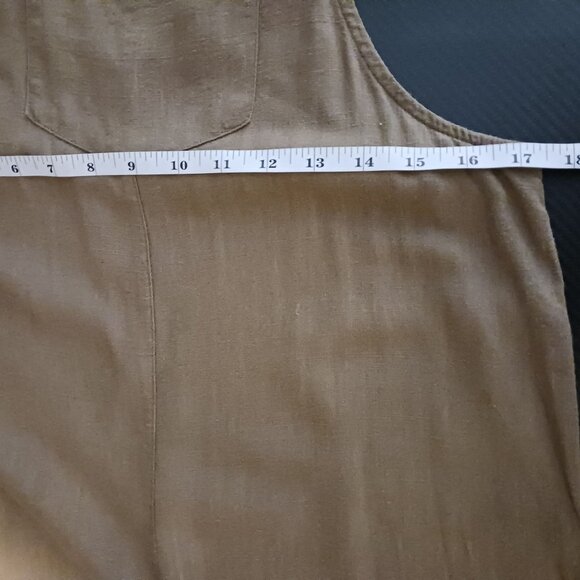 Lulus‎ Torrey Olive Green Wide-Leg Overalls Size S Linen Blend Cropped Leg - Picture 14 of 16